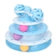 thumbnail image 3 of Bola giratoria para gatos, rompecabezas divertido multiusos, rodillo de juguete para gatos de 4 niveles para caza de gatos, ejercicio de persecución, azul, 3 of 5