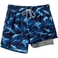thumbnail image 3 of SURF CUZ Mens Swim Trunks with Compression Liner Quick Dry Bathing Suits Beach Swim Shorts with Pockets, 3 of 6