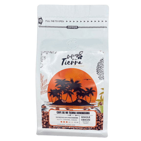 Cafe de Mi Tierra Dominicana Premium Roasted Single Origin 100% Arabica coffee - 11oz bag