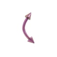 thumbnail image 2 of Titanium Curved Barbell Eyebrow Ring 16 Gauge With Spike, 2 of 8