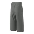 thumbnail image 6 of Wrtxtat Plus Size Capris for Men Lightweight Drawstring Waist Wide Leg Cropped Hiking Jogging Track Pants with Zipper Pockets Green#01 XXXL, 6 of 9