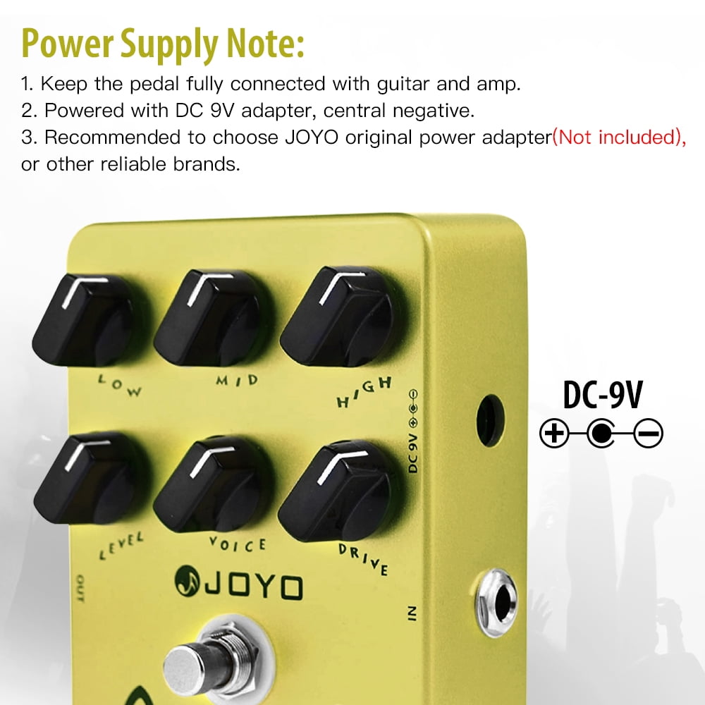 JOYO JF-13 AC Tone Amp Simulator Guitar Effect Pedal Vintage Tube Amplifier British Rock
