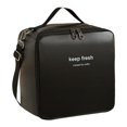 thumbnail image 4 of Bolsa aislante para el almuerzo, bolsa térmica con correa ajustable para el hombro, , bolsa , bolsa Bento para la playa, el trabajo Negro, 4 of 8
