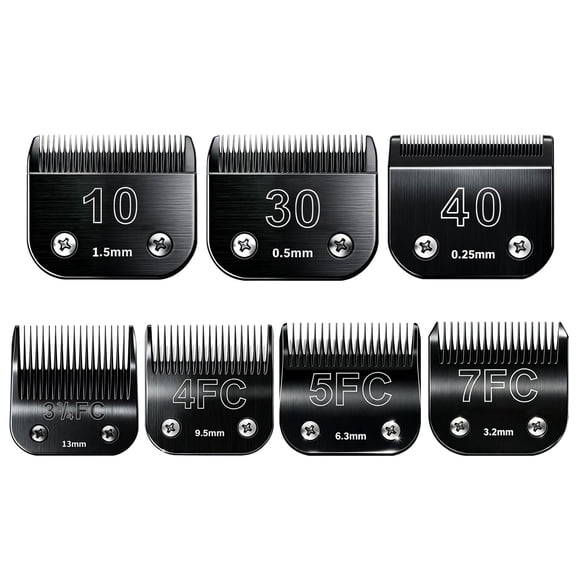 7pack Dog Grooming Blades Compatible with Andis Dog Clippers Blades,Dog Clipper Blades Compatible with Oster A5,Wahl km10 Dog Clippers,Stainless-Steel Blade Sharp