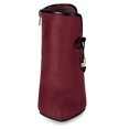 thumbnail image 3 of BLISSFUL STEP Women's Bow Pointed Toe Stiletto Heel Ankle Boots Burgundy (Size 6), 3 of 7