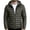Army Green, variant on Mens Winter Padded Parka Lightweight Zipper Quilted Long Sleeve Puffy Coat Hooded Insulated Solid Jacket Casual Outerwear