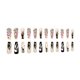 thumbnail image 3 of 24 uñas postizas de ballet acrílicas largas para Halloween, uñas postizas de ballet para mujeres, pegamento de Halloween en las uñas con diseños (cara de fantasma y llama), 3 of 5