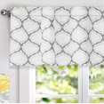 thumbnail image 2 of DriftAway Geo Trellis Room Darkening Grommet Unlined Valance 52" x 18" (Gray), 2 of 7