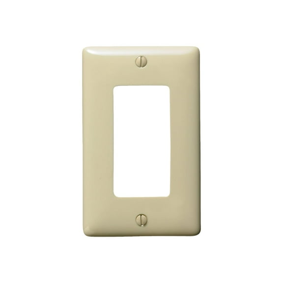 Hubbell NP26I Ivory Nylon Single Gang Decorator Wall Plate