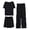 01_Black, variant on Womens Casual Outfits Pants Suit 3 Piece Set Soft Seamless Comfortable Summer Basic Solid Color Trousers with Top Plus Size Sets 01_Green,XXL