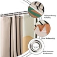 thumbnail image 5 of Mid Century Abstract Shower Curtains, Weighted Bottom Modern Boho Terracotta Minimalist Geometric Arch Botanical Plants Leaf Bathroom Curtain Waterproof Fabric Washable with Hooks,72"x72", 5 of 6