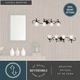 thumbnail image 5 of VAXCEL Bella 4-Light Matte Black Bathroom Vanity Fixture, White Glass Shade, 5 of 12