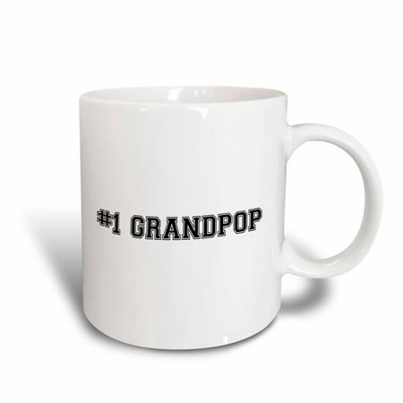 3dRose #1 Grandpop - Grandpa nickname - Number One Grandfather - Worlds greatest and best granddads, Ceramic Mug, (Worlds Best One Liners)
