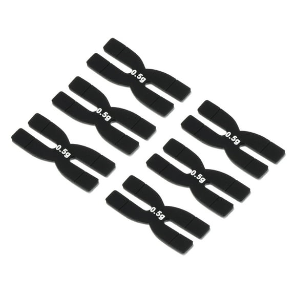 Uxcell 0.5g Silicone Badminton Racket Racquet Weight Balance Strips Tapes, Black 6 Pack