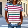 thumbnail image 1 of Haivin Womens Summer Tops Short Sleeve Shirts Crew Neck Tshirt Cute Trendy Blouses, 1 of 5