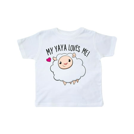 

Inktastic My Yaya Loves Me- cute sheep Gift Toddler Boy or Toddler Girl T-Shirt