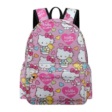 Hello Kitty Backpack Large Capacity Multifunctional Hello Kitty Schoolbag for Men Women Teenager Camping Hiking Travel School