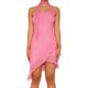 thumbnail image 4 of Vestido ajustado Lucakuins sin mangas cuello halter sin espalda con volantes, 4 of 9