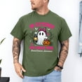 thumbnail image 2 of In October We Wear Pink Ghost Witch Breast Cancer Awareness T-Shirt, Fullsizes S-5XL Multicolors T-Shirt, 2 of 5