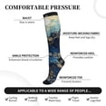 thumbnail image 3 of Lsque Golden Blue Mountains Pattern Sport Compression Socks for Men & Women 15-20 mmHg Knee High Nurse Pregnant Running Medical and Travel Athletic, 3 of 6