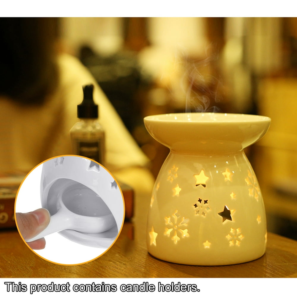 Can You Put Essential Oil In Wax Warmer Handmade Hollow Ceramic Essential Oil Burner Censer Snowflake Wax Melt