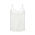 thumbnail image 2 of Fashnice Women Vest Backless Cami Tops Drape Neck Camisole Spaghetti Strap Vaction Tee Shirt White L, 2 of 8