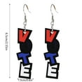 Earrings Independence Day Letters Double Wooden Earrings Women's Wooden