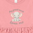 thumbnail image 4 of Inktastic My Great Aunt Loves Me Elephant Girls Baby Dress, 4 of 5