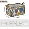 thumbnail image 7 of Yayeee Foldable Storage Basket for Shelves with Handles Set of 2 Waterproof Cloth Bins, Blue Flowers, 7 of 7