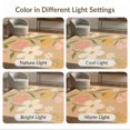 thumbnail image 7 of ODIKA 4'x6' Beige Blossom Harmony Garden Design Washable Area Rug Elegant Spring Floral Motifs with Lush Greens Stain Resistant, Low Pile, Easy Care for Dorm Room, Small Living, 7 of 7