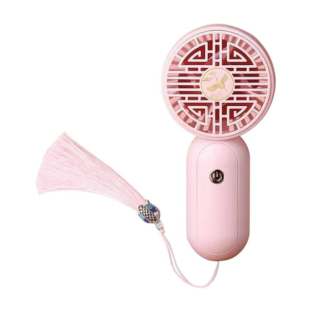 Mini ventilador | Ventilador portátil recargable por USB con 3 velocidades | Ligero y silencioso para viajes, la escuela o la oficina | Batería de 600 mAh | Rojo, verde, amarillo