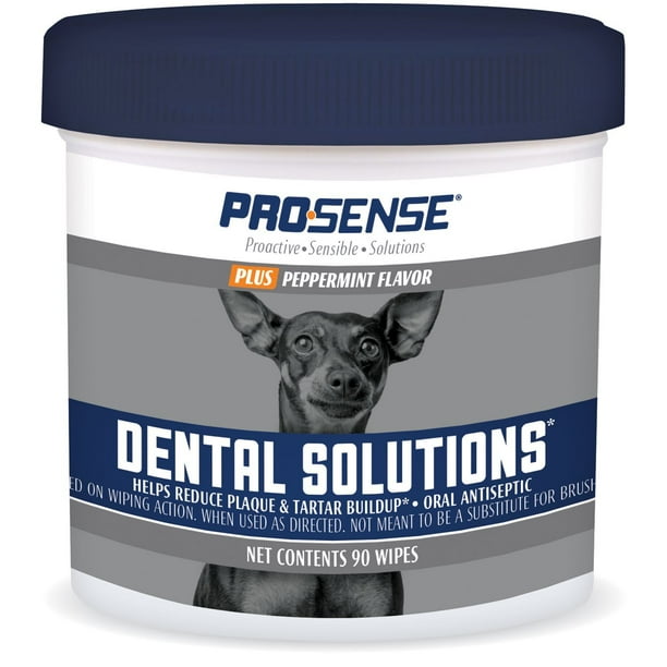 ProSense Plus Dental Solutions Wipes 90 Count, For Dogs, Oral