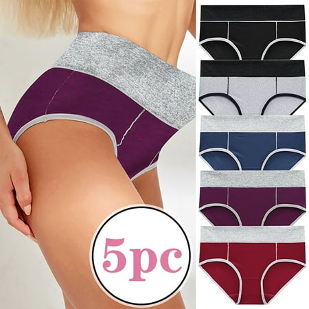 

Knosfe High Waist Panties for Women Plus Size Briefs Knitting Briefs Women s Breathable Underwear XL
