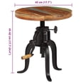 thumbnail image 3 of Mesa auxiliar VidaXL de madera reciclada, altura ajustable, hierro fundido, 3 of 9