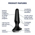 thumbnail image 5 of Satisfyer Plug-ilicious 2 Anal Vibrator with App Control - Vibrating Anal Plug, Butt Plug, Voluminous Shape, Rounded Tip, Wide Base - Compatible with Satisfyer App, Waterproof, Rechargeable (Black), 5 of 7