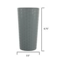 thumbnail image 5 of Mainstays - Grey Round Plastic Tumbler, Interwoven Braided Etched, 26-Ounce, 5 of 5