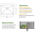 thumbnail image 2 of VINGLI 30 Inch Top Mount Kitchen Sink Drop-in, Workstation Sink, 304 Stainless Steel Single Bowl Kitchen Sink with Sink Protector, 18 Gauge Kitchen Sink for RV, Travel Trailer, Garage, 30x22x9, 2 of 10