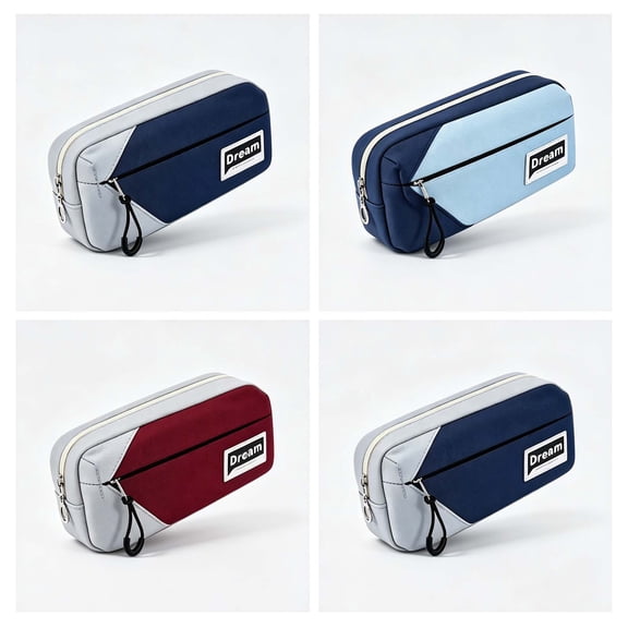 WWC Pencil Pouch, Large Capacity Durable Oxford Fabric Pencil Case, Portable Pencil Box Back to School Supplies for School and Office