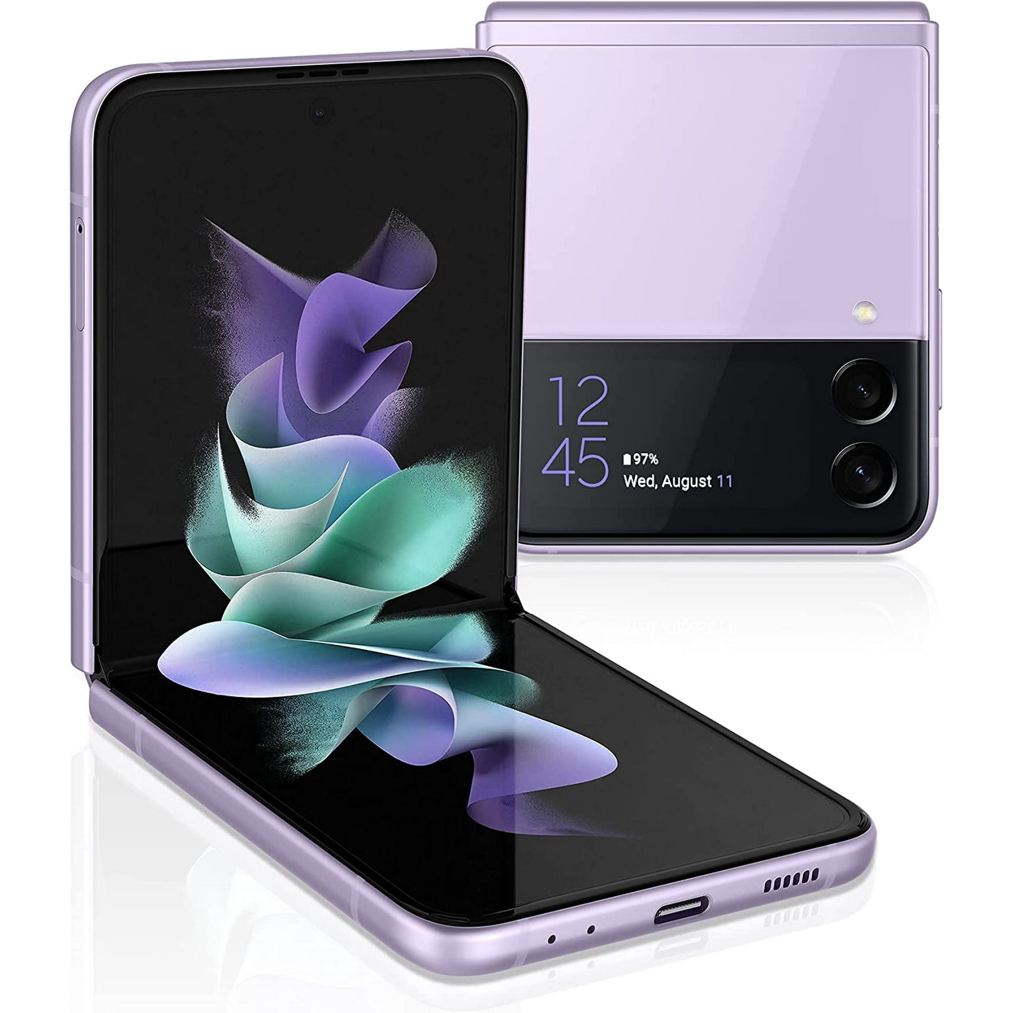 Pre-Owned Samsung Galaxy Z Flip 3 SM-F711N 256GB, Lavender, GSM UNLOCKED