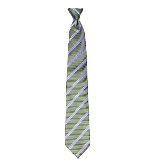 Mens Clip On pre made Stripe Designer Necktie