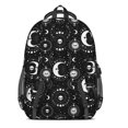 thumbnail image 3 of Moon and Skull Gothic Pattern Backpack for School, Cute School Bag with Adjustable Shoulder Straps and Padded Back, 16.9"x12.6"x5.9", 3 of 5
