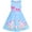 Blue Unicorn, variant on Girls Dress Cotton Rose Flower Double Bow Tie Party 9-10 Years