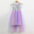 thumbnail image 6 of Kogui Girls Dresses Graduation Girls Dress Basic Short Sleeve A Line Swing Skater Twirl School Party Dress Size 6-7 (Purple,6-7 Years ), 6 of 6