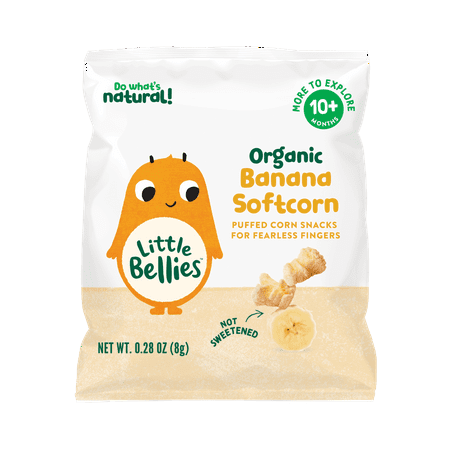 Little Bellies Organic Banana Softcorn Snack, 0.28 oz Bag