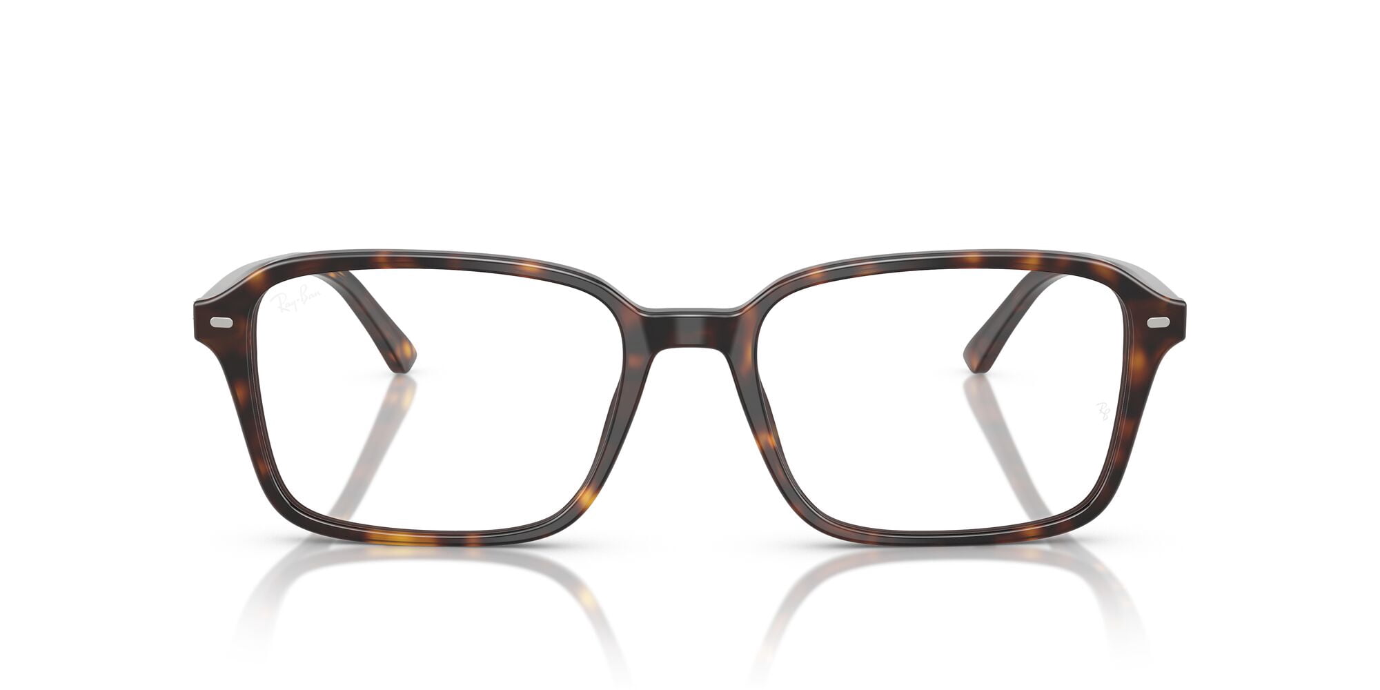 Ray-Ban Unisex Size 56 Square Raimond Optics Eyeglasses, Polished Havana/Demo Lens