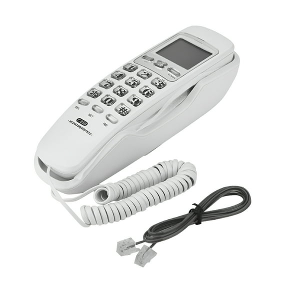 TELOLY Landline Phones for Home - Wall Mounted Telephones for Hearing Impaired - Caller ID Corded Phone for Seniors - Last Number Redial - Big Button