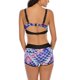 thumbnail image 3 of Conjunto de bikini de pierna de corte alto con cordones y estampado sólido sexy para mujer Traje de baño de dos piezas, 3 of 5