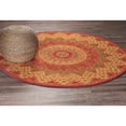 thumbnail image 3 of 6â€™ Round Orange Decorative Area Rug, 3 of 8
