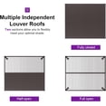 thumbnail image 5 of PURPLE LEAF 13' x 15' Louvered Aluminum Pergola Adjustable Louvre Shade Retractable Hardtop Roof Modern Outdoor Shelter Deck Backyard Garden Bronze, 5 of 10