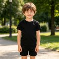 thumbnail image 3 of Toddler Kids Boys Girls Short Sleeve Basic T Shirt Casual Summer Tees Tops Solid Color, 3 of 5